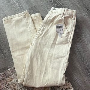 John Galt/Brandy Melville straight leg cream pants